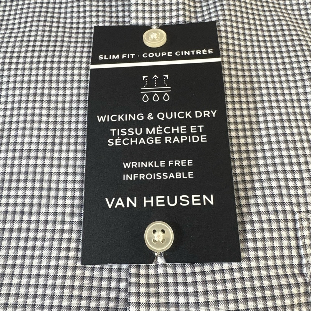 Men's Van Heusen Dress Shirt Slim Fit /wrinkle free Size M - Picture 5 of 12